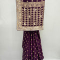 Royal Purple Designer Silk Saree with Golden Zari Embroidery - Mangaldeep NX