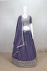 Royal Purple Embroidered Lehenga Choli with Mirror and Thread Work - Mangaldeep NX