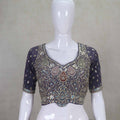 Royal Purple Embroidered Lehenga Choli with Mirror and Thread Work - Mangaldeep NX