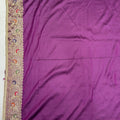 Royal Purple Georgette Saree with Golden Embroidered - Mangaldeep NX