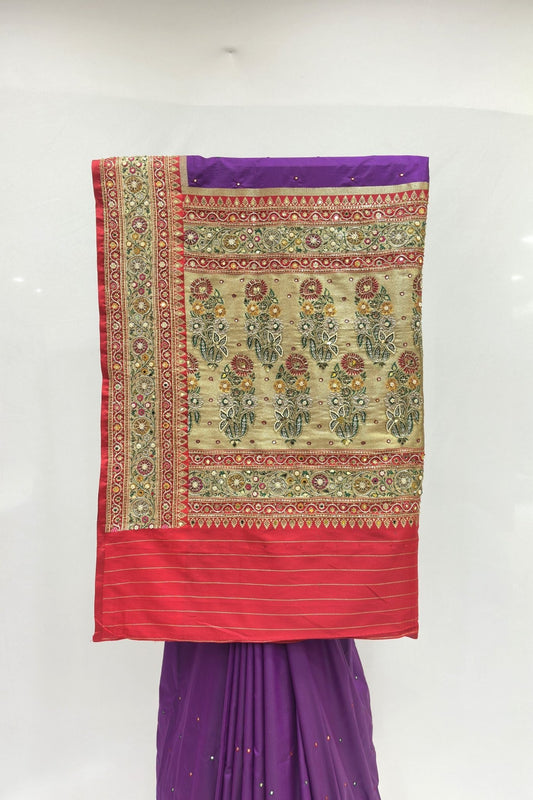 Royal Purple Silk Saree - Mangaldeep NX