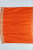 Rust Orange Banarasi Silk Saree Motifs Wedding Festive Wear - Mangaldeep NX