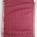 Rust Orange Banarasi Silk Saree with Silver Zari Embroidery and Peacock Motifs - Mangaldeep NX