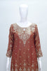 Rust Orange Embroidered Silk Palazzo Suit with Dupatta - Mangaldeep NX