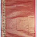Rust Orange Kanjivaram Silk Saree with Cream Zari Woven Pallu - Mangaldeep NX