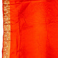 Rust Orange Silk Saree with Gold Zari Embroidery - Mangaldeep NX