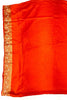 Rust Orange Silk Saree with Gold Zari Embroidery - Mangaldeep NX