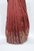 Rust Orange Silk Saree with Woven Peacock Motif and Zari Embroidered Pallu - Mangaldeep NX