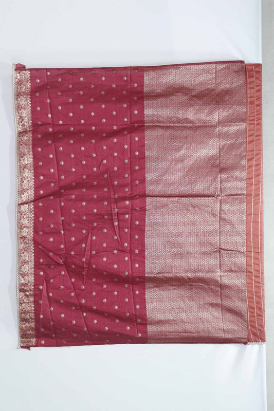 Rust Orange Silk Saree with Woven Peacock Motif and Zari Embroidered Pallu - Mangaldeep NX