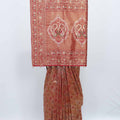 Rust Red Banarasi Bandhani Saree with Rich Pallu - Mangaldeep NX