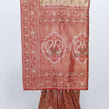 Rust Red Banarasi Bandhani Saree with Rich Pallu - Mangaldeep NX