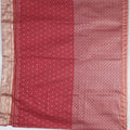 Rust Red Bangalori Silk Saree with Intricate Zari Weaving and Traditional Motifs - Mangaldeep NX