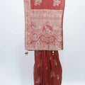 Rust Red Bangalori Silk Saree with Intricate Zari Weaving and Traditional Motifs - Mangaldeep NX