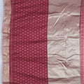 Rust Red Bangalori Silk Saree with Silver Zari Paisley and Floral Weaving - Mangaldeep NX