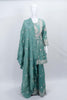 Sage Green Embroidered Kurta Sharara Set with Gota Patti Detailing and Matching Dupatta - Mangaldeep NX