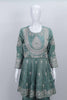 Sage Green Embroidered Kurta Sharara Set with Gota Patti Detailing and Matching Dupatta - Mangaldeep NX