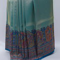 Sea Green Banarasi Silk Saree with Multicolor Meenakari Pallu and Traditional Woven Border - Mangaldeep NX