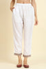 Sensible White Cotton Blend Salwar Suit with Multicolor Dupatta - Mangaldeep NX