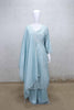 Sky Blue Mirror Embroidered Kurta Set with Palazzo Pants and Matching Dupatta - Mangaldeep NX