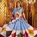 Sky Blue Traditional Garba Lehenga Choli Set with Multicolor Mirror Work for Navratri - Mangaldeep NX