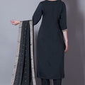 Stunning Black Embroidered Pant Style Salwar Suit - Mangaldeep NX