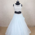 Stunning Light Blue Net Lehenga Choli with Sequin Embroidery and Dupatta - Mangaldeep NX