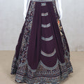 Stunning Wine Color Mirror Work Embroidered Lehenga Choli - Mangaldeep NX
