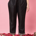 Stylish Black Embroidered Cotton Salwar Suit with Striped Dupatta - Mangaldeep NX