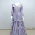 Stylish Lavender Embroidered Lehenga Set with Dupatta - Mangaldeep NX