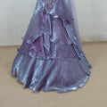 Stylish Lavender Ruffle Layered Net Gown with Sequin Embroidery - Mangaldeep NX