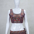 Stylish Mauve and Pink Embroidered Lehenga Choli with Printed Jacket - Mangaldeep NX