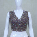 Stylish Purple Embroidered Crop Top Style Lehenga Choli - Mangaldeep NX