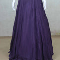 Stylish Purple Embroidered Crop Top Style Lehenga Choli - Mangaldeep NX