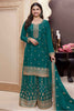 Superb Aqua Green Embroidered Sharara Suit for Women with Dupatta - Mangaldeep NX