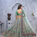 Superb Sea Green Embroidered A - Line Lehenga Choli with Heavy Handwork - Mangaldeep NX