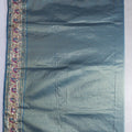 Teal and Maroon Kanjivaram Silk Saree with Zari Woven Cream Pallu - Mangaldeep NX