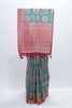 Teal Blue Banarasi Silk Saree and Pink Zari Pallu with Tassels - Mangaldeep NX