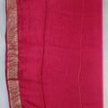 Teal Blue Banarasi Silk Saree and Pink Zari Pallu with Tassels - Mangaldeep NX