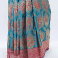 Teal Blue Banarasi Silk Saree and Pink Zari Pallu with Tassels - Mangaldeep NX