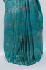 Teal Blue Banarasi Silk Saree with Silver Zari Weaving and Rich Brocade Pallu - Mangaldeep NX