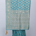 Teal Blue Banarasi Silk Saree with Zari Weaving and Rich Pallu - Mangaldeep NX