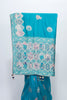 Teal Blue Banarasi Silk Saree with Zari Woven Traditional Motifs and Meenakari Pallu - Mangaldeep NX