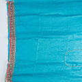 Teal Blue Bandhani Print Saree with Traditional Mirror Work and Multicolor Pallu - Mangaldeep NX