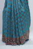 Teal Blue Bandhani Print Saree with Traditional Mirror Work and Multicolor Pallu - Mangaldeep NX
