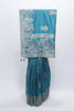 Teal Blue Bangalori Silk Saree with Silver Zari Animal Motifs and Beaded Tassel Pallu - Mangaldeep NX