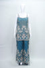 Teal Blue Embroidered Net Sharara Set Designer Floral Ethnic Party Wear with Dupatta - Mangaldeep NX
