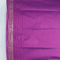 Teal Blue Ikat Silk Saree with Contrast Purple Banarasi Pallu and Zari Border - Mangaldeep NX