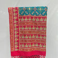 Teal Blue Patola Silk Saree - Mangaldeep NX