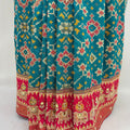 Teal Blue Patola Silk Saree - Mangaldeep NX
