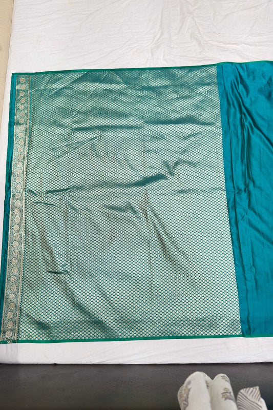 Teal Green Banarasi Silk Saree - Mangaldeep NX